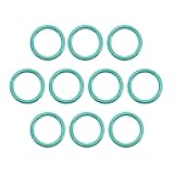 Fluorine Rubber O-Rings, 8mm OD 6mm ID 1mm Width FKM Seal Gasket for Machinery Plumbing, Green, Pack of 10