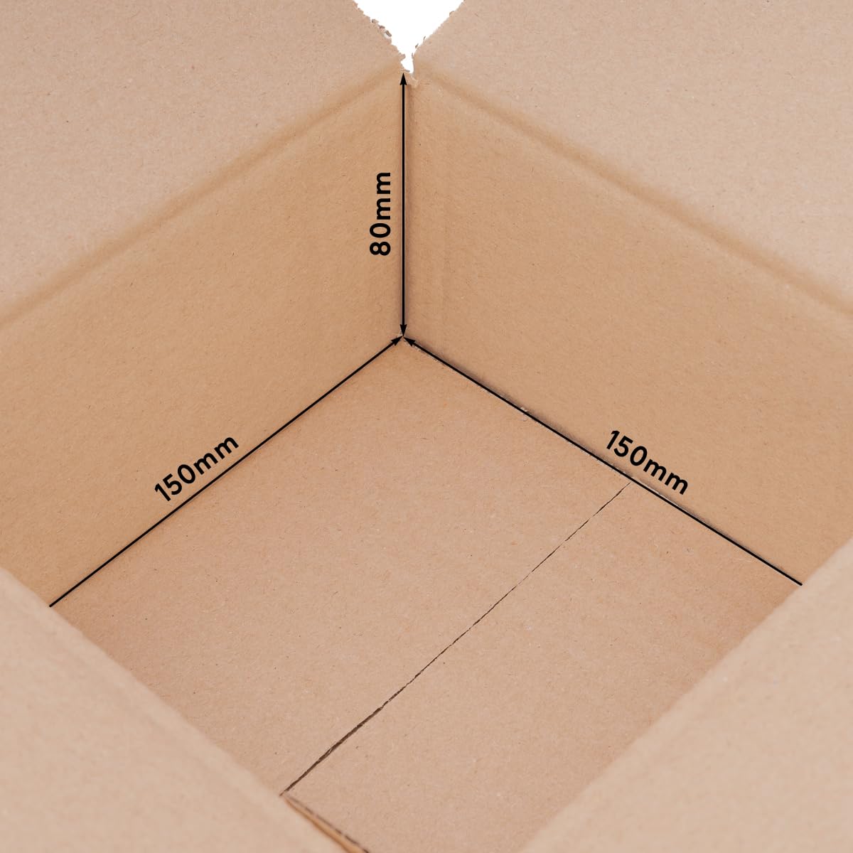 verpacking Cajas plegables 150 x 150 x 80 mm marrón KK 05 [tamaño y cantidad seleccionables] cajas pequeñas de canal simple (medidas exteriores 155 x 155 x 90 mm) 100 unidades