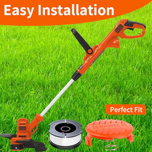 SUNRRA AF-100 Weed Eater Spool Compatible with Black and Decker Weed Eater, 30FT, 0.065-Inch Diameter,6 Spool + 1 Cap