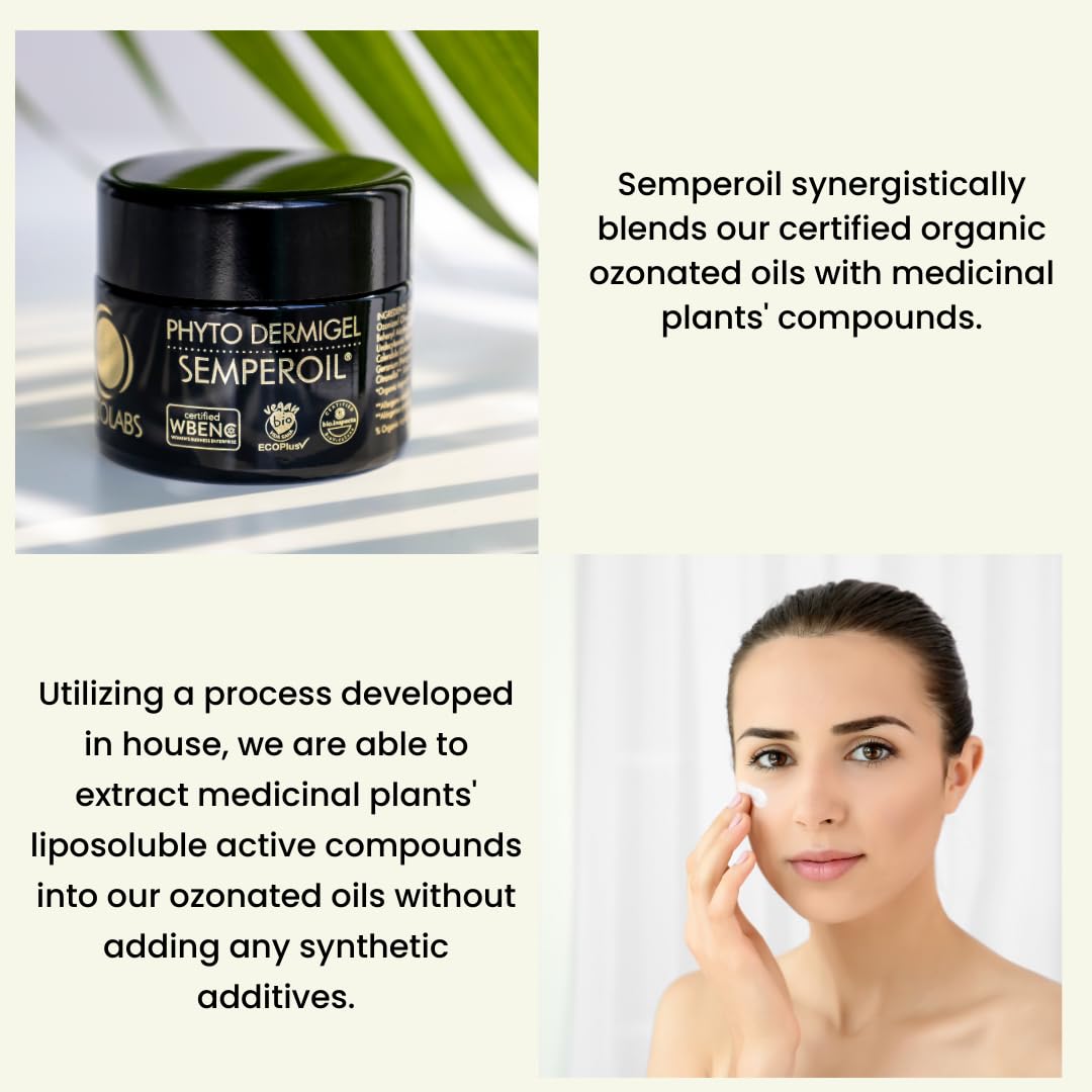 OZOLABS | Phyto Dermigel Day and Night Face Cream | With the benefits of Ozonated Olive Oil with Calendula and Hypericum Extracts| ISO 9001 | 30 ml