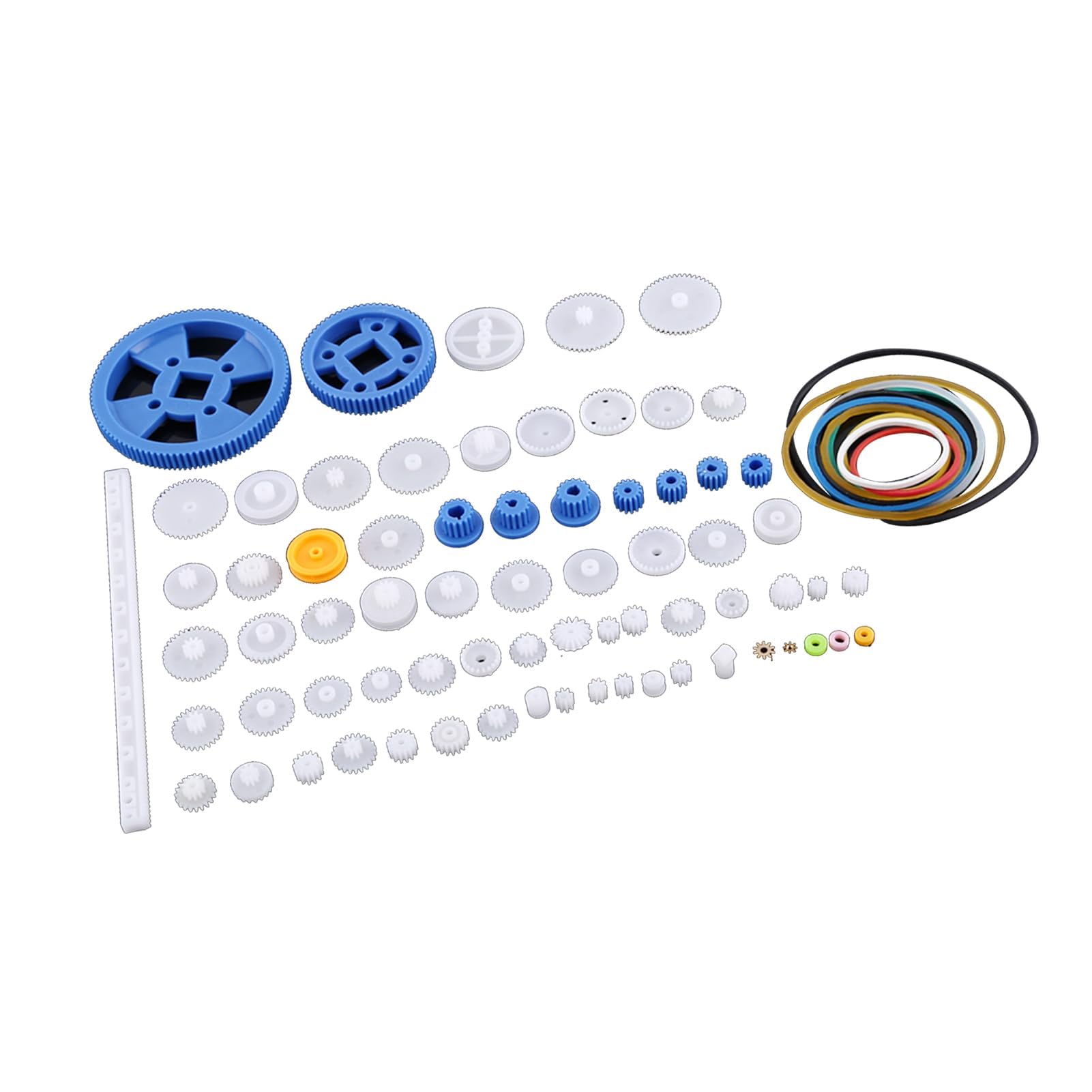 Fafeicy Set Ingranaggi in Plastica, Ingranaggi Motore Elettrico 12v, Kit Viti Senza Fine per Puleggia, Set Ingranaggi per Corona, Parti Giocattoli per Robot Giocattolo(80 Gear Packages)