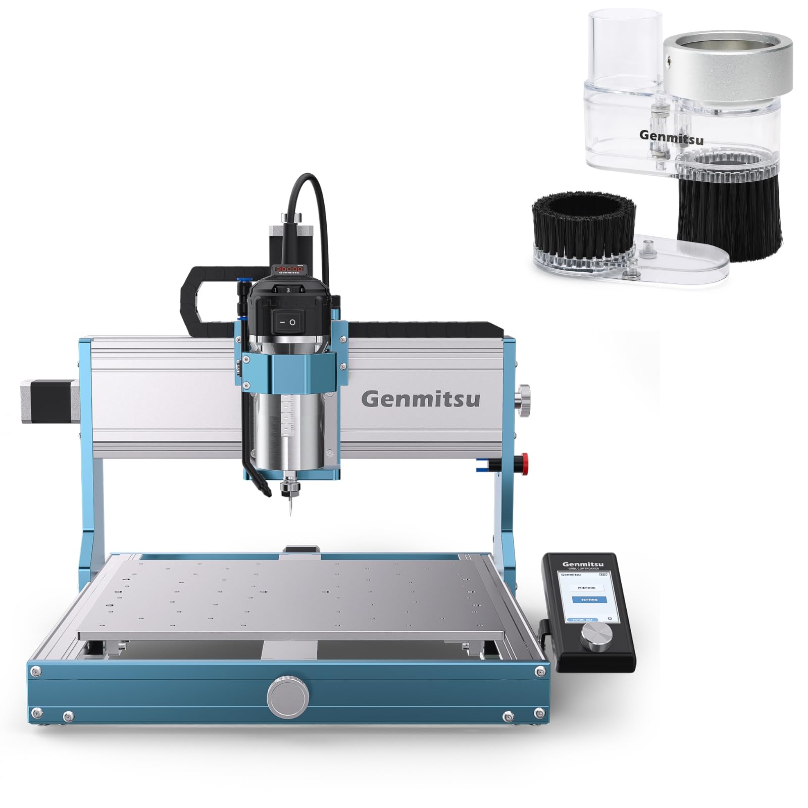 Macchina fresatrice CNC Genmitsu 3030-PROVer Ultra+ABS Dust Shoe, incisore CNC interamente in metallo con potente mandrino da 710 W