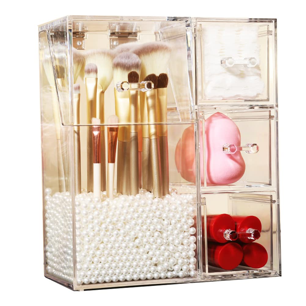 メイクブラシ、収納ケースセット Amazon.co.jp: メイクブラシ収納ボックス 化粧ブラシ収納バケツ