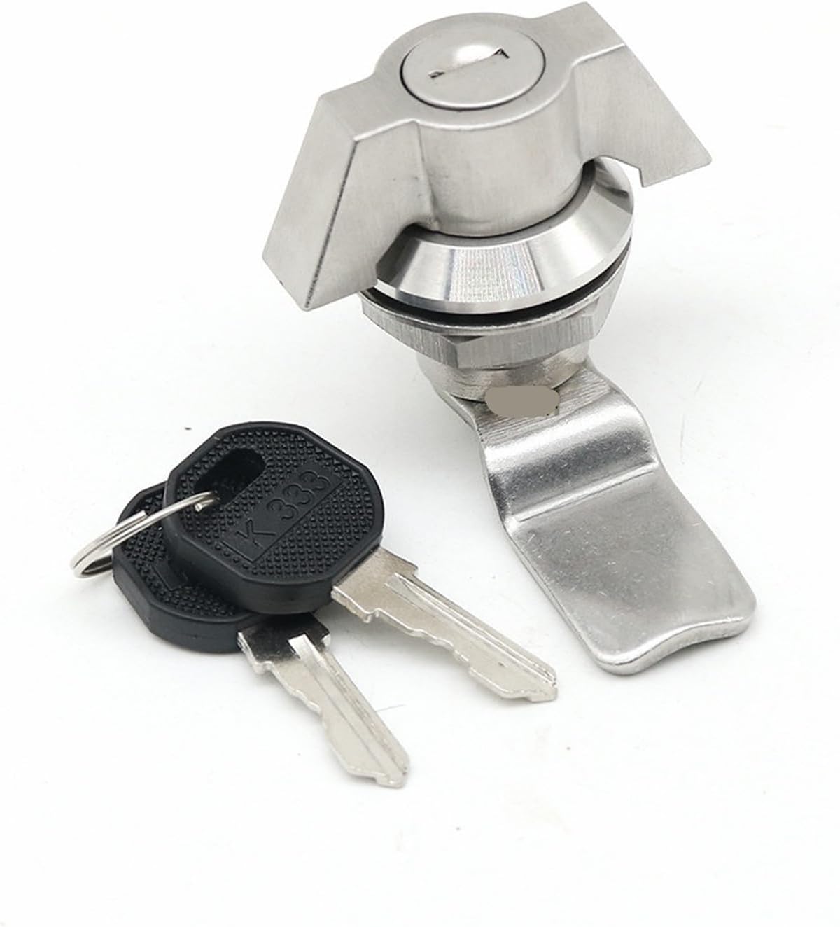 Cabinet Lock 304 Stainless Steel T-Handle, Tongue, Industrial Electrical Instrument Box with 2 Keys(Tongue Lock)