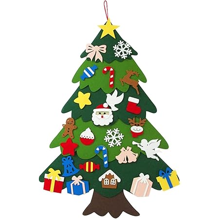 Amazon クリスマスツリー クリスマスインテリア クリスマス飾り Diy手作貼り付け クリスマスツリー 吊り紐付き 壁掛け 組立簡単 収納便利 クリスマスツリー おもちゃ
