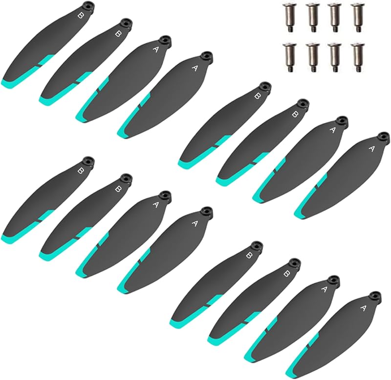 16PCS Foldable Drone Propellers Replace Parts for S159/HK99 Drone Spare Part, 2.75-Inch Universal Replacement Blades,Low-Noise and Quick-Release Blades Props Wings Accessories