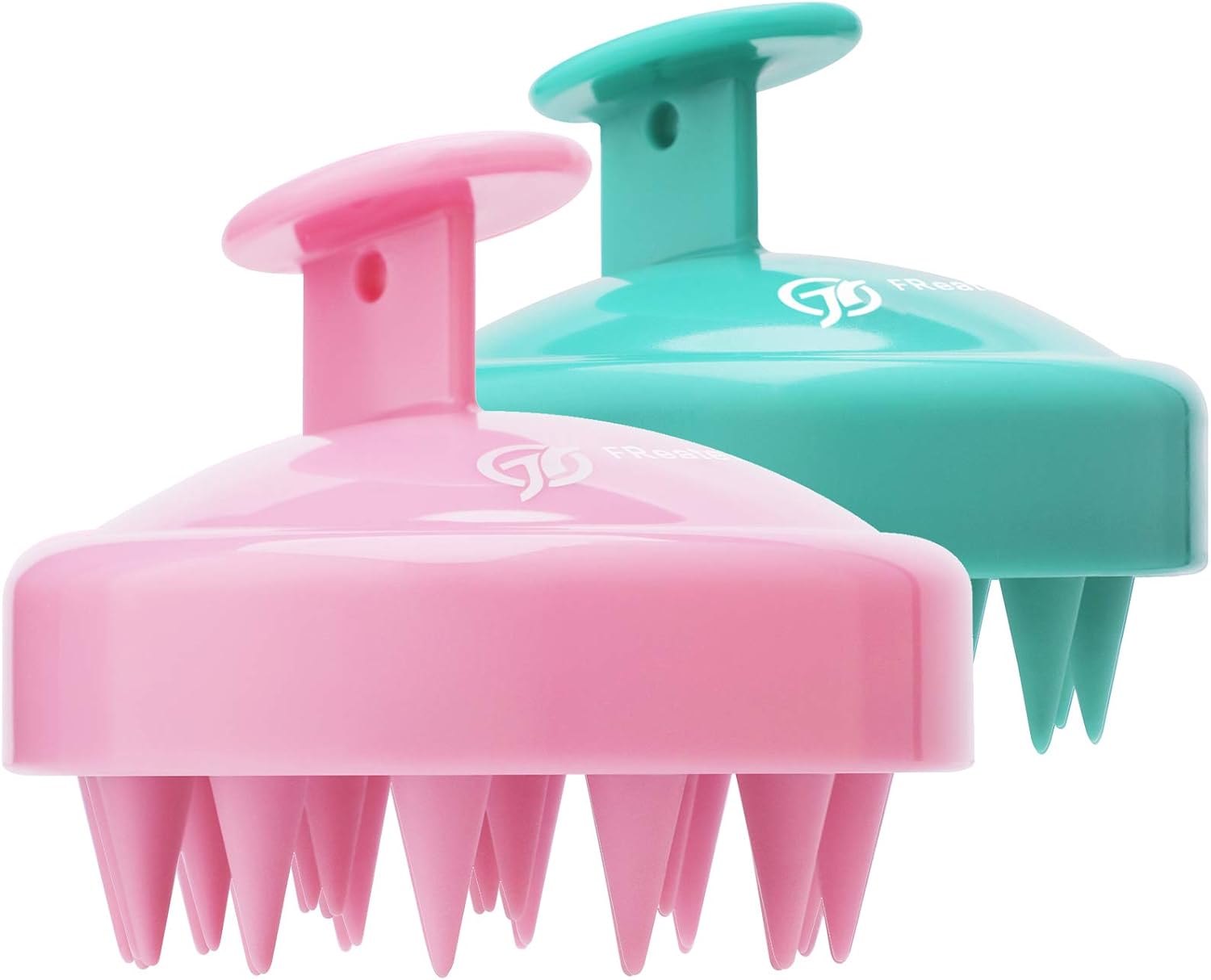 FREATECH Scalp Massager Shampoo Brush 2-Pack for Scalp Scrub and Hair Growth Shower Scrubber Scalp Exfoliator Dandruff Comb with Flexible Silicone Bristles for Long Thick Curly Hair