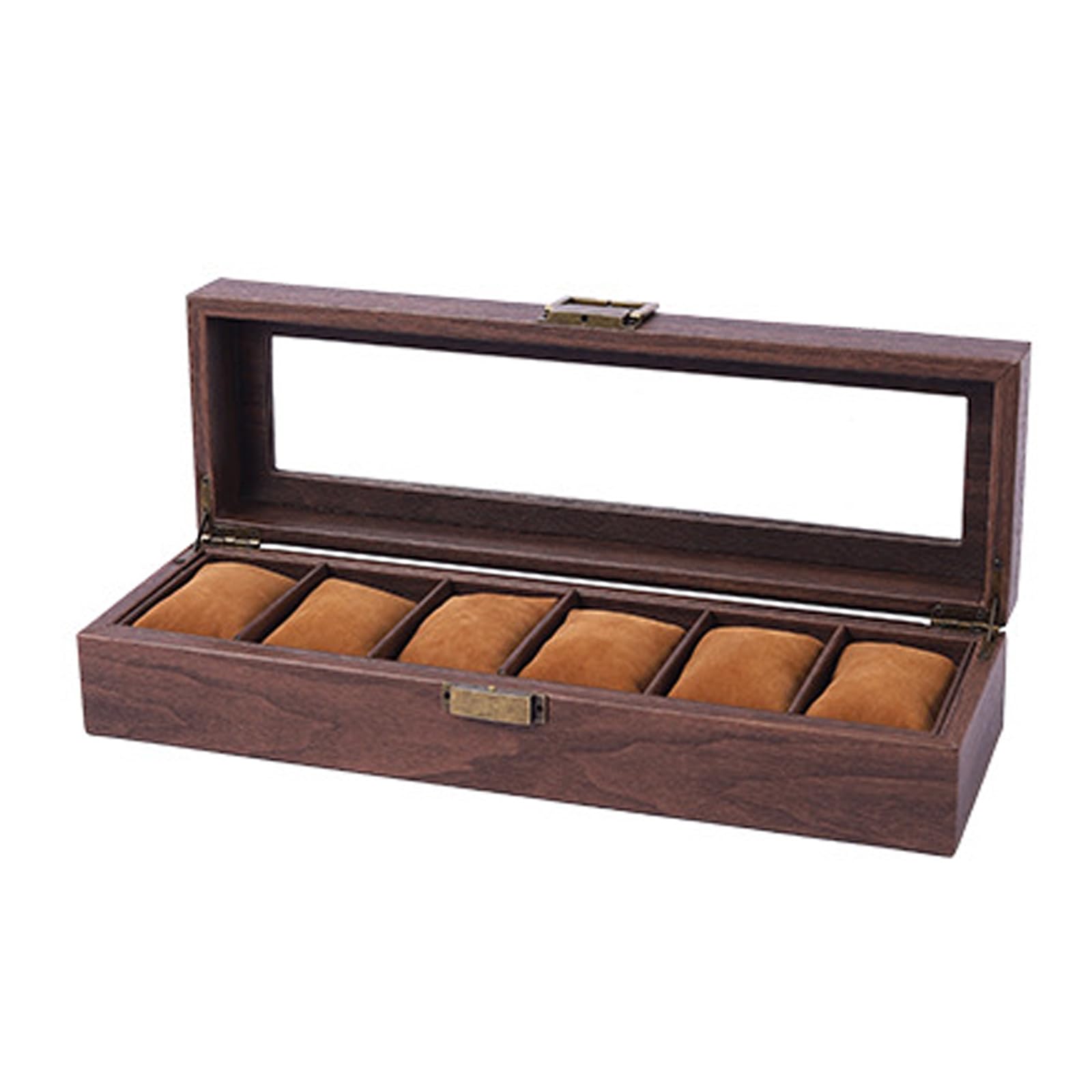 RAFGALDEX Wood Watch Storage Box 2/3 / 6/10 / 12 Slot Watch Organizers Cases Jewelry Display Gifts Box Display Holder Wood Storage Organizers with Lid and Pillow
