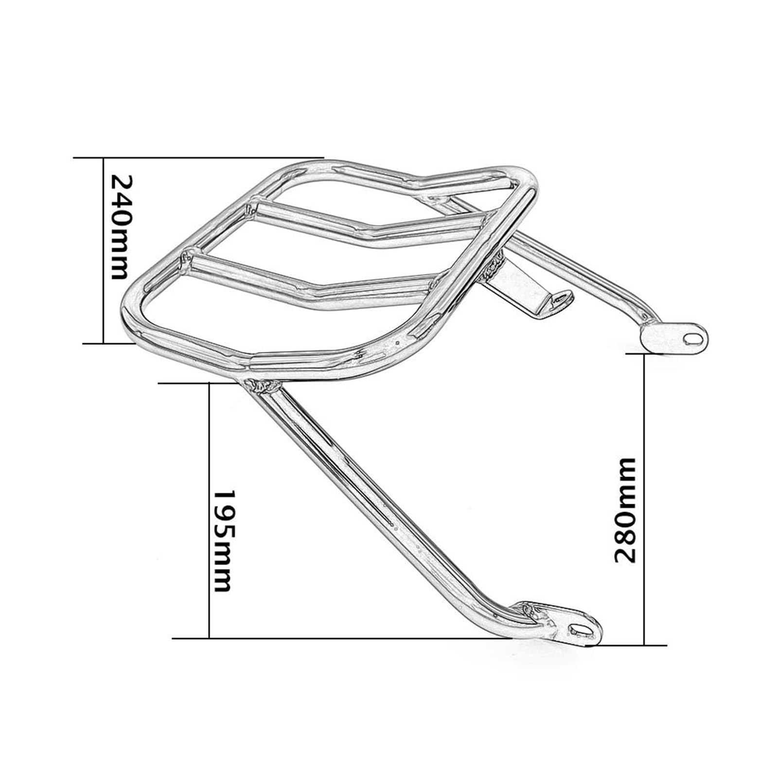 Motorrad -Heck -GepäCkträGer Motorrad-Gepäckträger, Edelstahl-Heckgepäckträger, Chrom/Schwarz, Für R 18 100 Jahre R18 2020–2023 2024(2)
