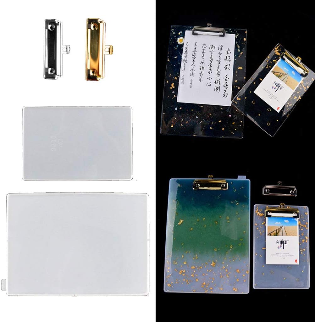Resin Clipboard Mold for A4 Notebook Cover Silicone Silicone Mold Kits for File Folder Sketch Board Resin Caing