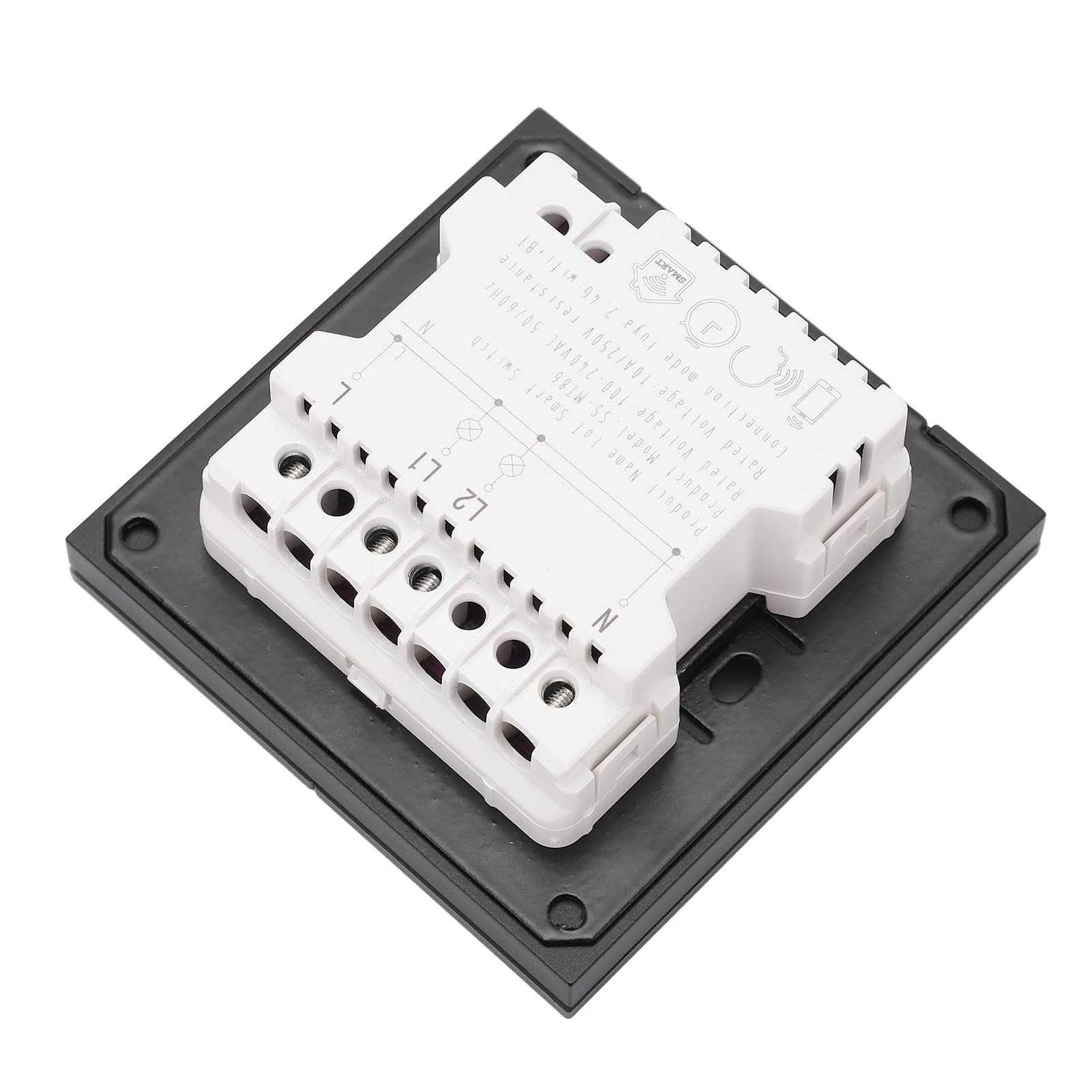 Interruptor de luz inteligente, botón de pared con función de sincronización de control de voz habilitado para WiFi y Bluetooth para automatización del hogar