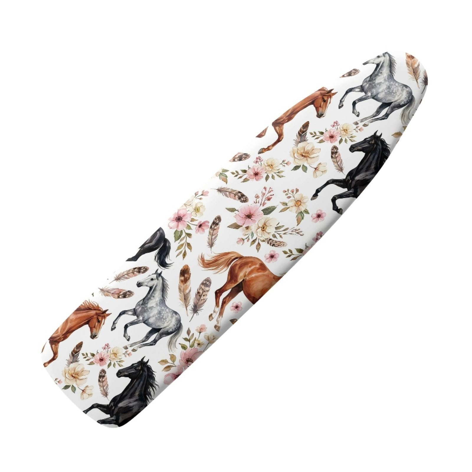 Large ironing board cover 130 x 45 Grey Horse Ironing Board Cover And Thick Padding Easy Fit in Multiple Sizes with Elastic Drawstring,durable,iron board covers fits all,Machine Washable
