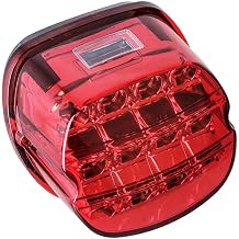 Red LED Rear Tail Lights Motorcycle Taillights Brake Running Compatible with Harley Touring Dyna Road King Electra Glide Street Bob
