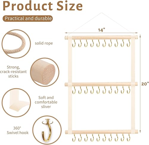 Miniatura 4 de POVETIRE Soporte para diadema organizador de bandas para la cabeza para niñas, diademas de bebé, accesorios para el cabello, organizador de