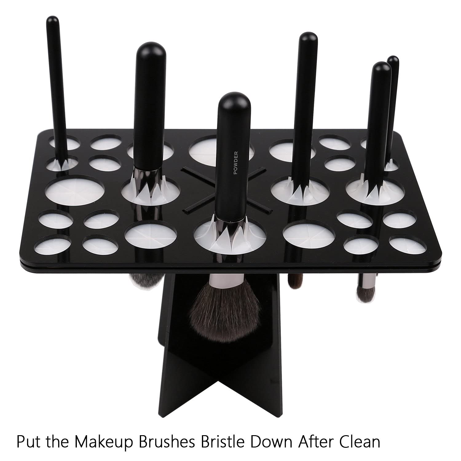Docolor 26 Mix Size Makeup Brush Holder Tree Tower Air Drying Organizer Folding Cosmetic Shelf Tool