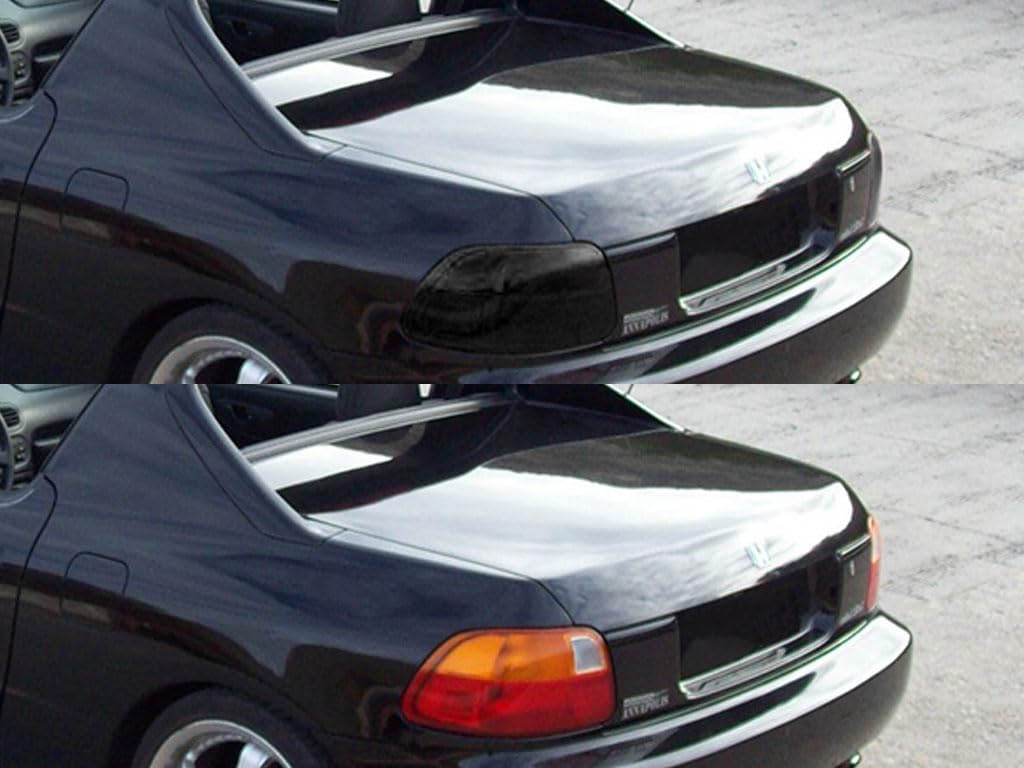 Rvinyl Tail Light Tint Covers Compatible with Honda Del Sol 1993-1997 - Smoke
