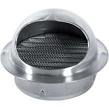 Round Hood with Ventilation Opening, Duct Fan, Stainless Steel, Insect Repellent, Ventilation Component, 3.9 inches 100 mm