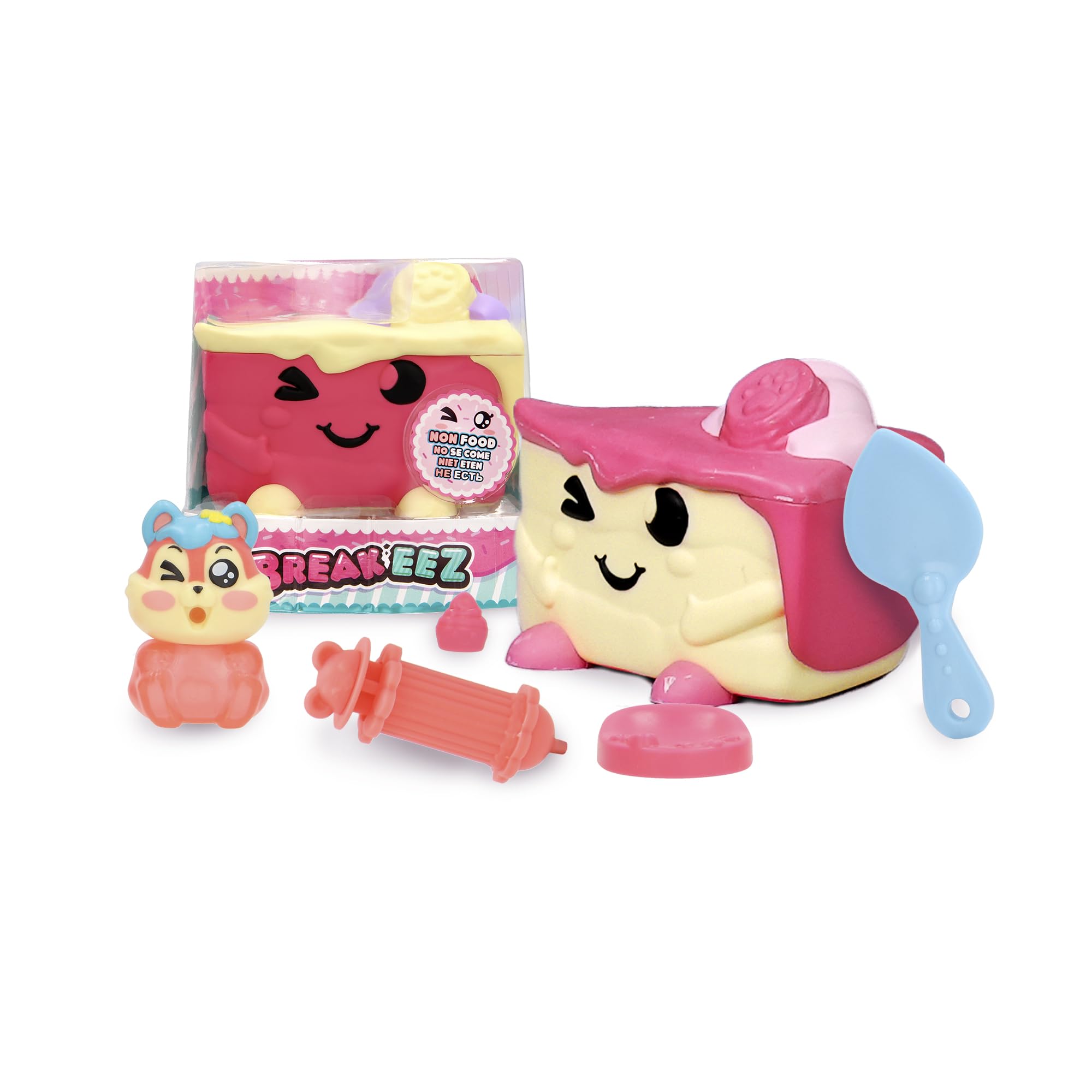 BREAKEEZ Collectable Cake Break, Discover, Grow Up! Animals with accessories that come out of a cake and grow when you feed them with slime. Children aged 5 and up