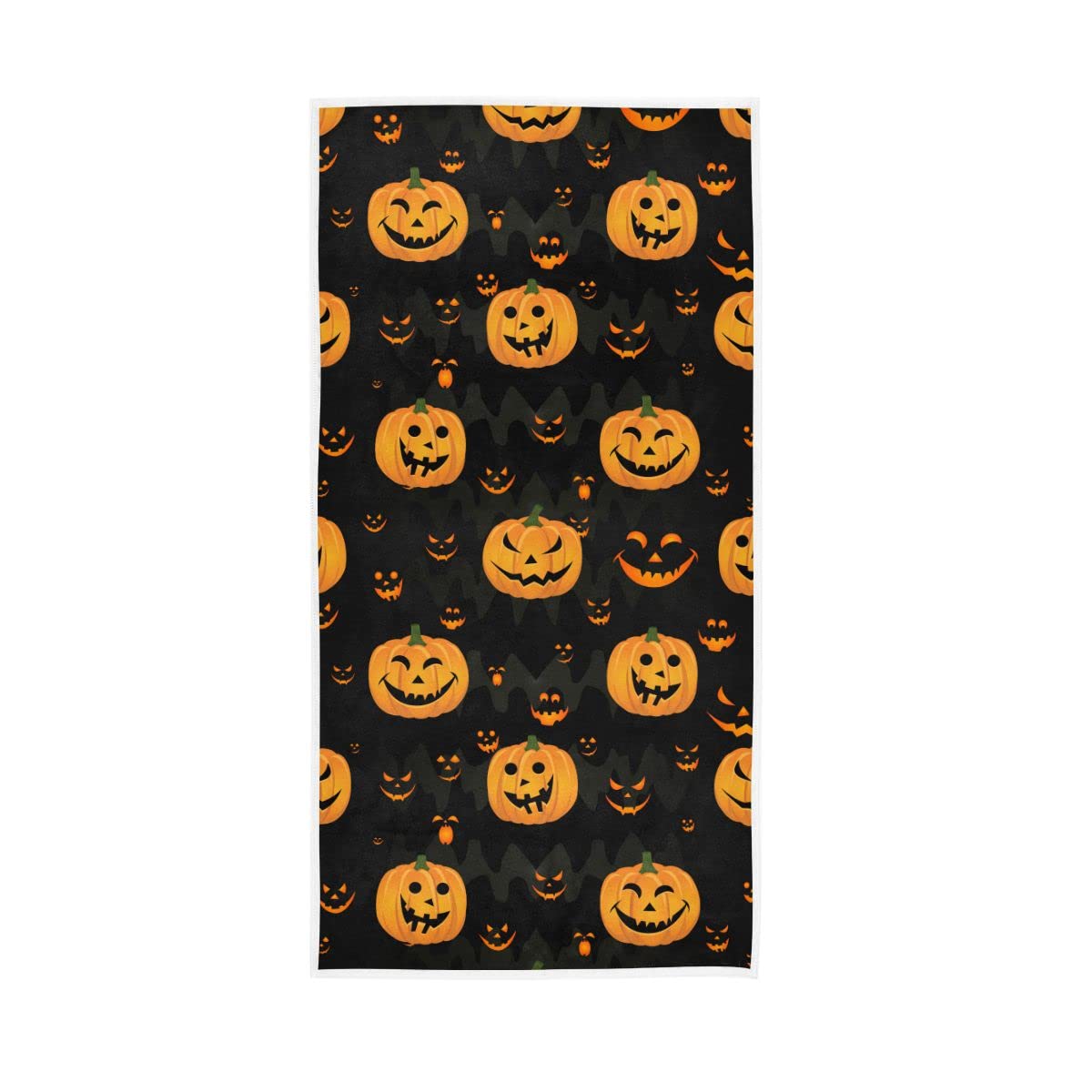 HUYGD Funny Halloween Pumpkins Soft Hand Towels Absorbent Bath Towel for Bathroom Hotel Gym Spa 30"x15"