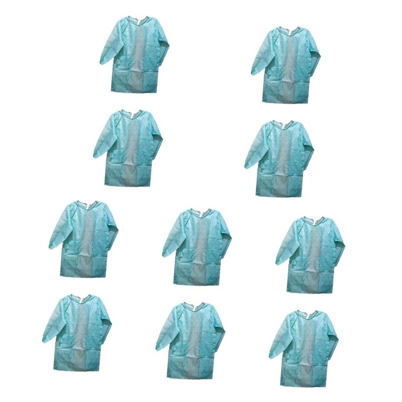 OSALADI 10piezas Delantal Con Mangas Para Adultos Práctico y Duradero Para Cocina Hogar y Restaurantes Azul