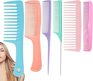 Hair Combs for Women Men, Large Wide Tooth Comb, Fine Tooth, Rat Tail Comb,