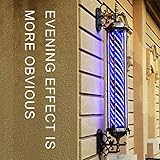 Signo Clásico de Peluquería: símbolo atractivo Blanco, negro, blanco, rojo, azul Romántico, luz rotativa para el salón de belleza, spa, más brillantes que las bombillas tradicionales * 27 LED en cada polo, atraen a muchos clientes potenciales y visitantes.