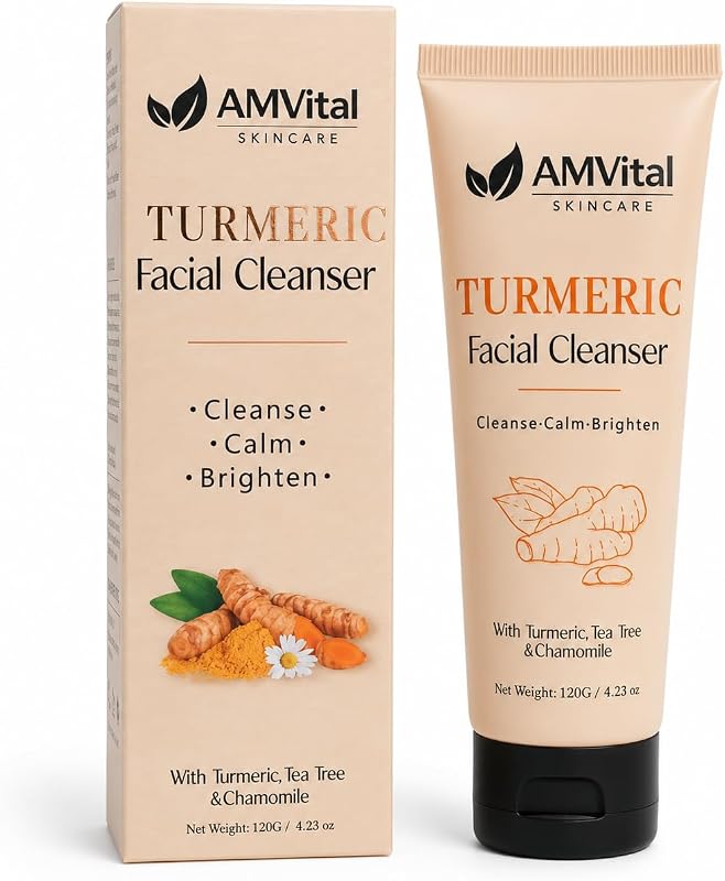 Limpador facial com cúrcuma AMVital, 120 mL
