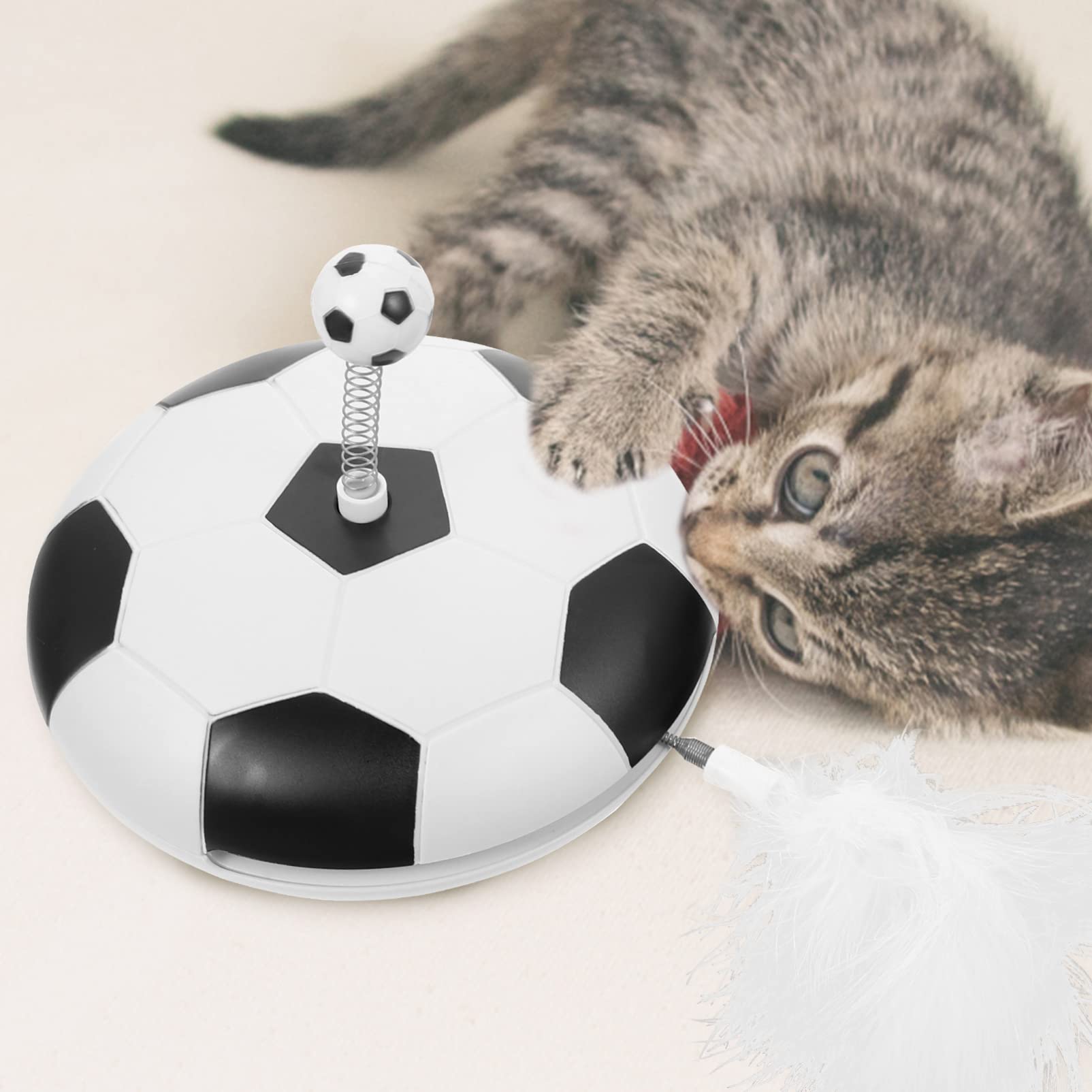 Happyyami Automatisches Katzenspielzeug Mit Geräuschfunktion Interaktives Federspielzeug Für Kätzchen Und Katzen Fördert Aktives Und Schützt Möbel Für Stundenlangen Spaß