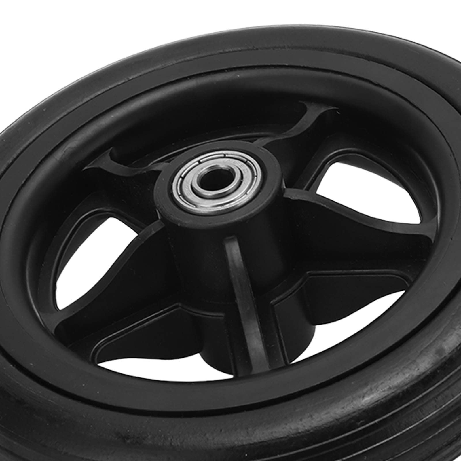 BestAlice Ruedas de Repuesto para Andador, Ruedas de 6 Pulgadas para Andador, Rueda Delantera para Silla de Ruedas Eléctrica, Rueda de Repuesto para Andador de bajo Ruido de PU para Carrito con Ruedas