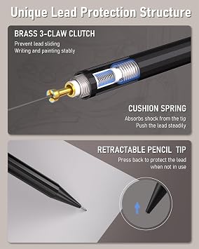 Four Candies 0.5 & 0.7 mm Mechanical Pencil Set + Metal Mechanical Pencil Set