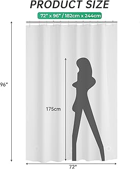 AmazerBath Extra Long, 8G Heavy Duty Plastic, 96 Length, Weighted Tall 72 x 96 Frosted, Bathroom Shower Curtain Liners with 3 Weights