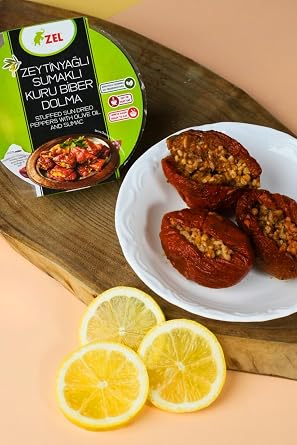 ZEL Zeytinyağlı Sumaklı Kuru Biber Dolması 200 g Ödüllü Hazır Yemek