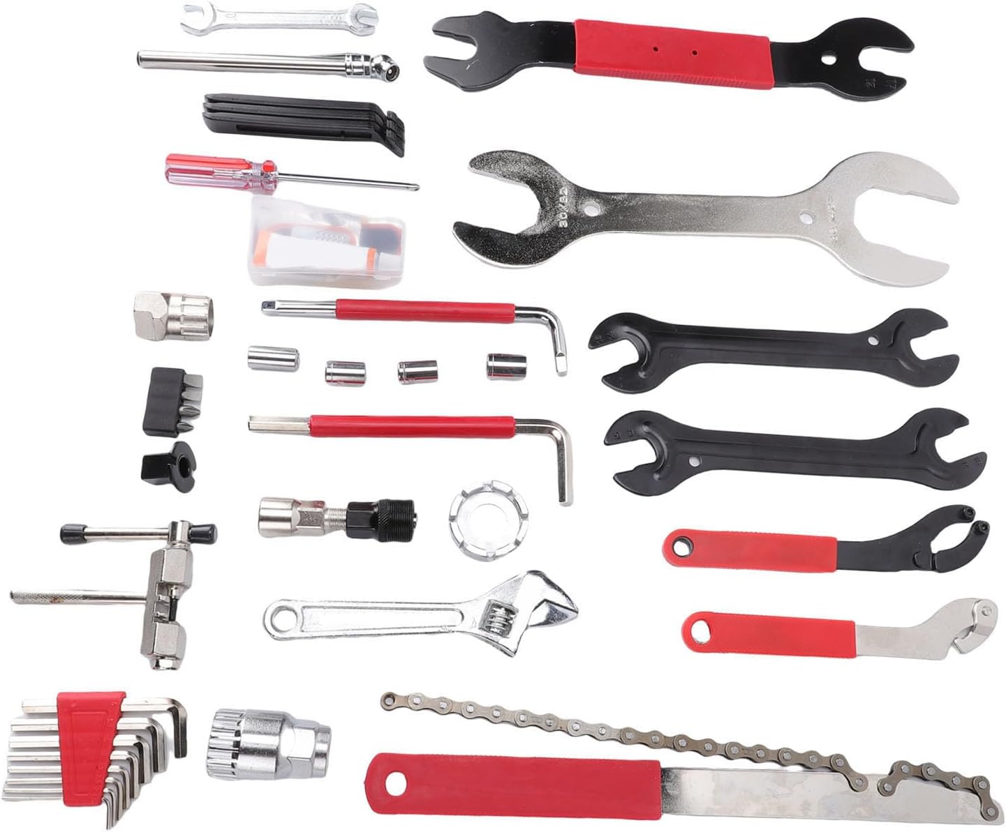Generic Bike Tool Kit, 45 Pcs Multi Functional Bike Maintenance Tools with Storage for Road Mountain Bikes and Household Use