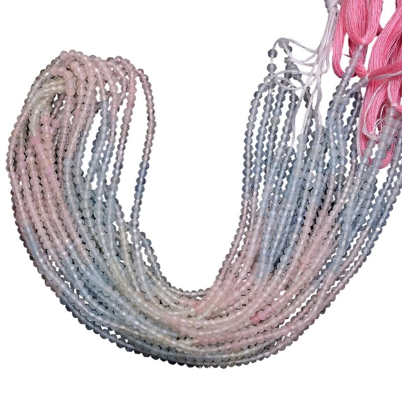 Aigue-marine micro perles naturelles AAA+ pour bijoux d'exception