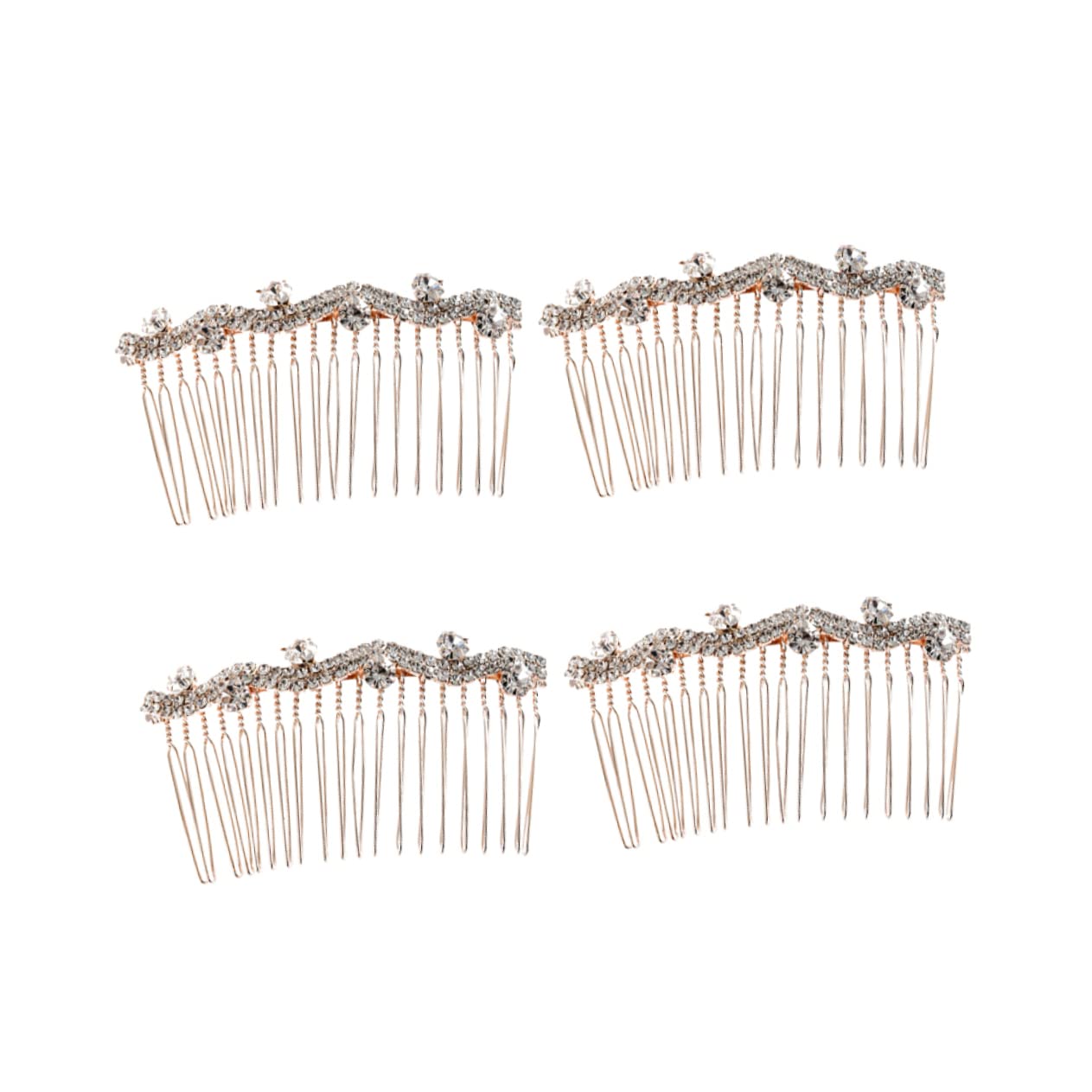 FRCOLOR 12 Stk silberne Tiara Haarspange Hochzeitsschleier Goldrand Haarnadeln mit Strasssteinen hochzeitsdeko Kamm kreative Kopfbedeckungen Sonnenblume Haarschmuck Südkorea Braut