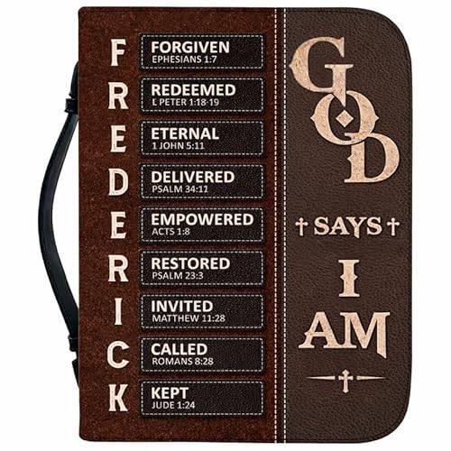 Christian Bible Cover with Cross Design – Pastor Protective Zipper