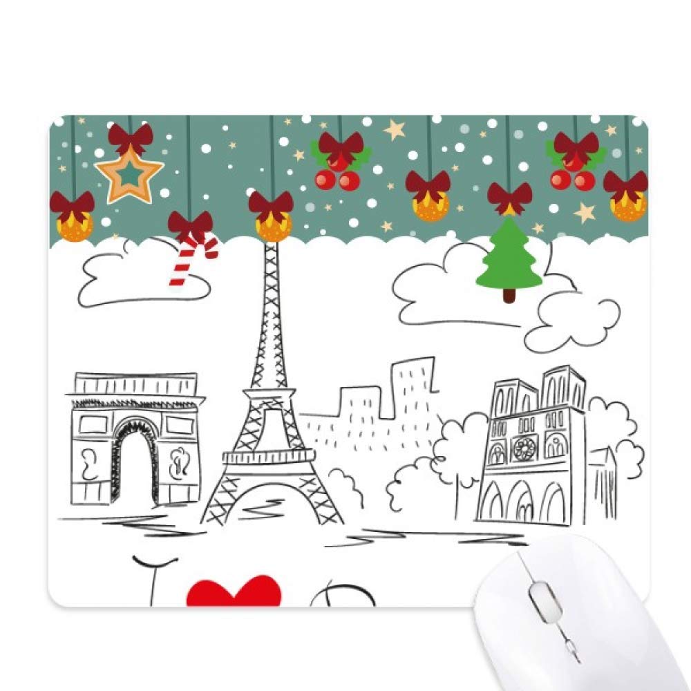 Tapis de souris Tour Eiffel en caoutchouc pour éviter les glissements sur le bureau