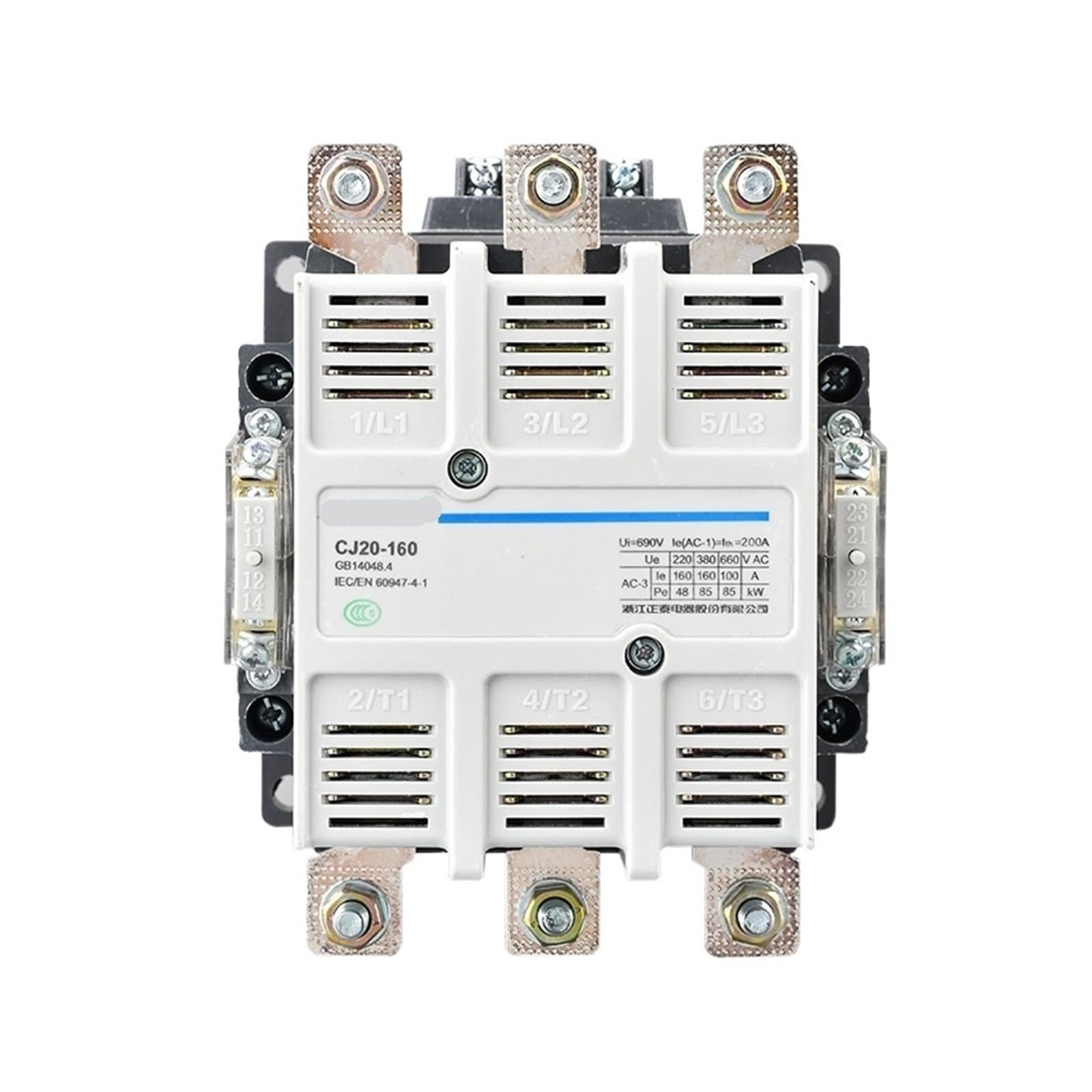 RCGKNNMUZ CJ20-63 CJ20-100 CJ20-160 CJ20-250 CJ20-400 AC 220V 380V 63A 100A 160A 250A 630A Electric Magnetic 3 Phase AC Contactor(Cj20-100a,380V)