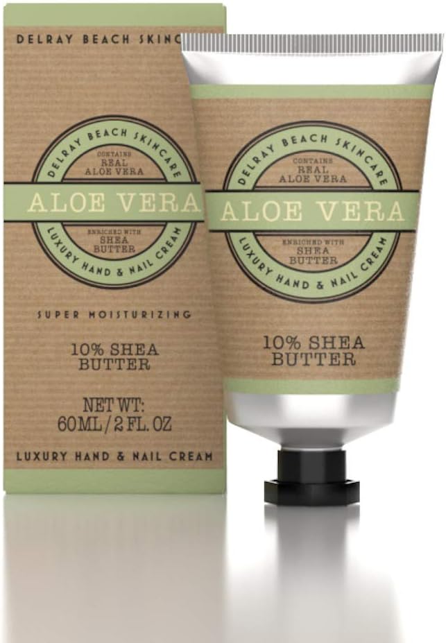 Delray Beach Skincare - Luxury Hand & Nail Cream - Aloe Vera, 60 ml / 2 fl oz