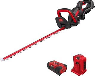 25" Cordless Hedge Trimmer – 62V Electric with Brushless Motor, Includes 2.5Ah Battery & 300W Charger – Dual-Action Blade, 5-Position 180° Rotating Handle, Eco & Sport Modes