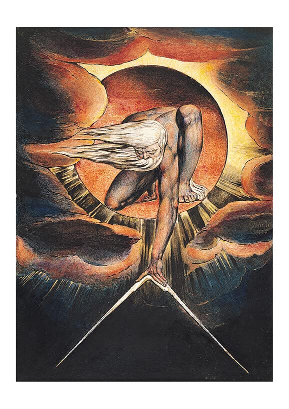 William Blake The Ancient of Days, impression d'art extra large mate au rendu musée Spiffing Prints