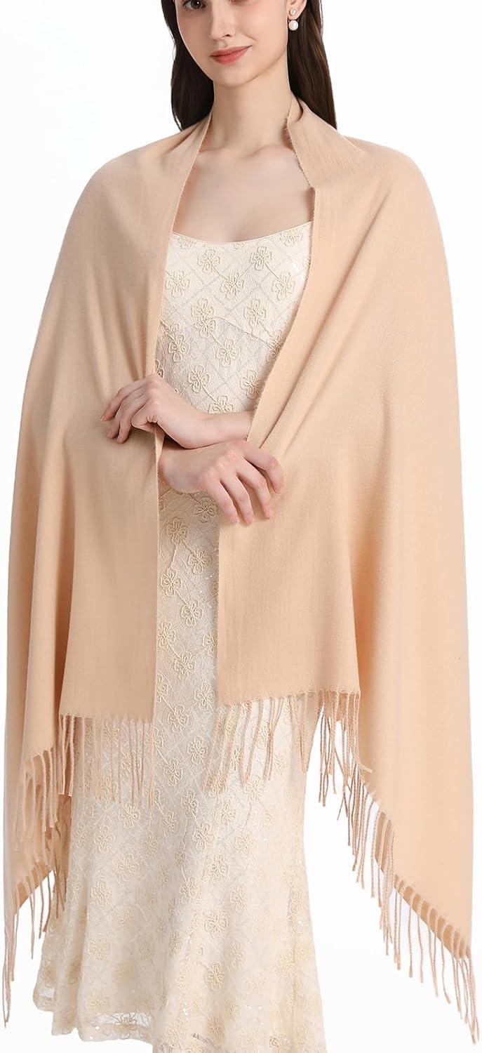 Pashmina Shawl and Wraps for Evening Dresses Resemble Cashmere Scarf for Women Wedding Winter Warm Shawls - Image 4