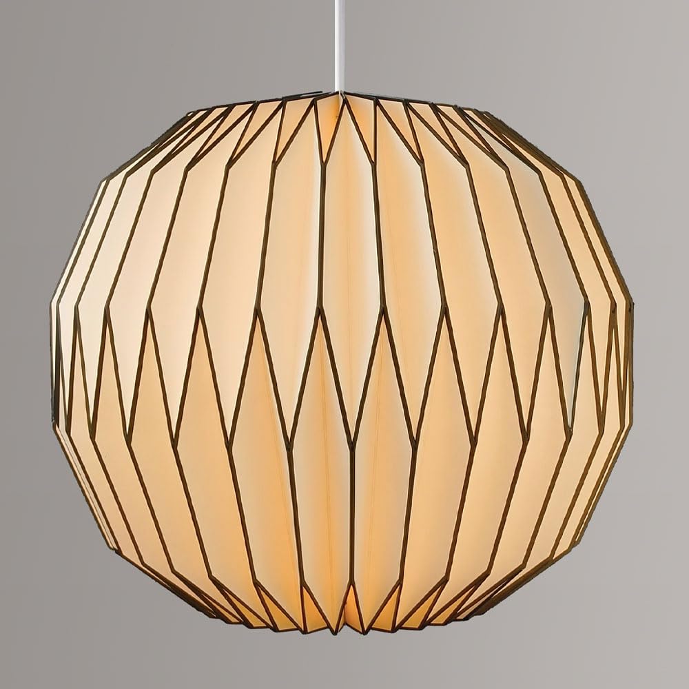 Pinstripe Round Origami Paper Lampshade