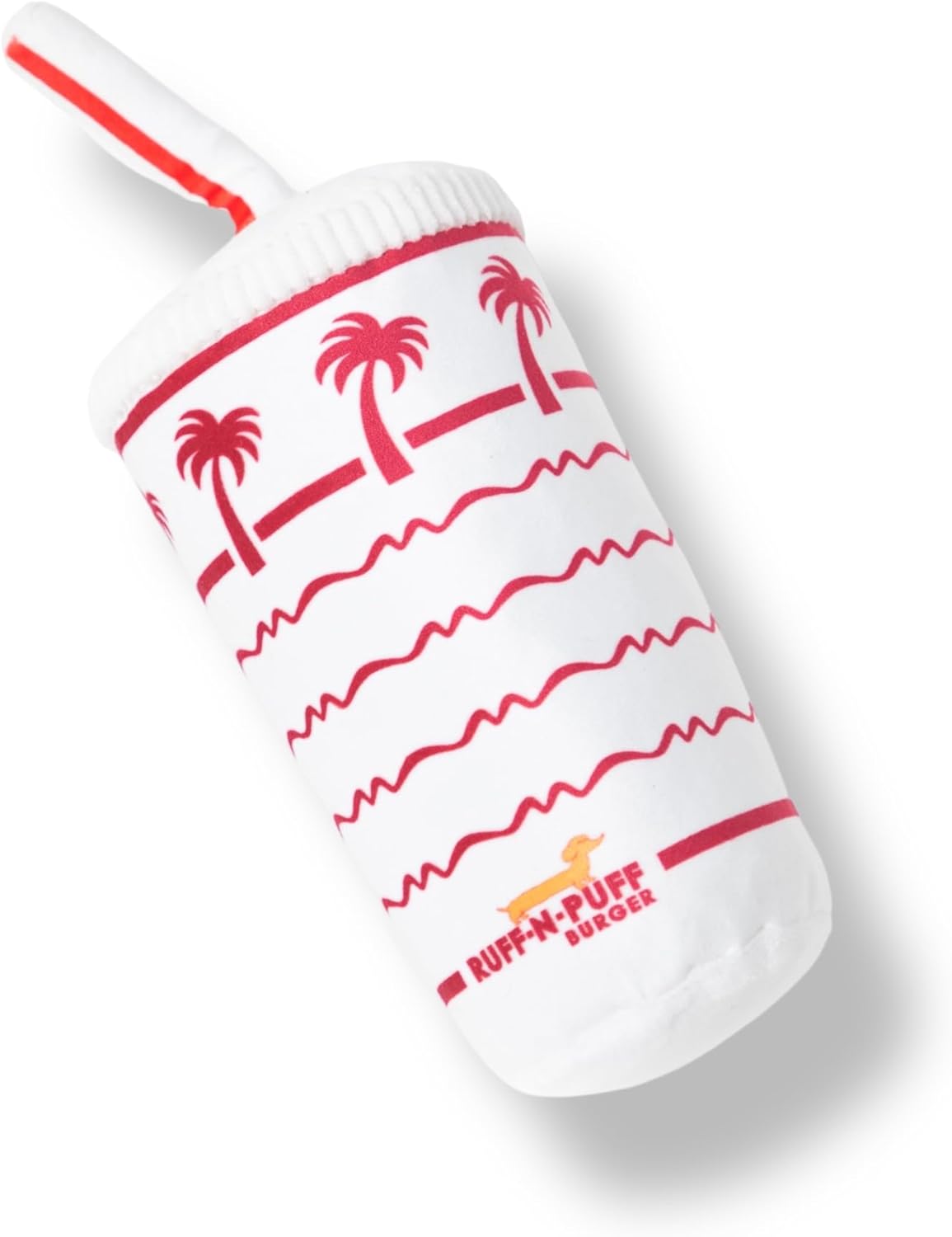 RUFF PUFF パームカップ ドッグトイ - パロディー プラッシュ きしむ クリンクル ペット トイ - 子犬のおもちゃ 犬