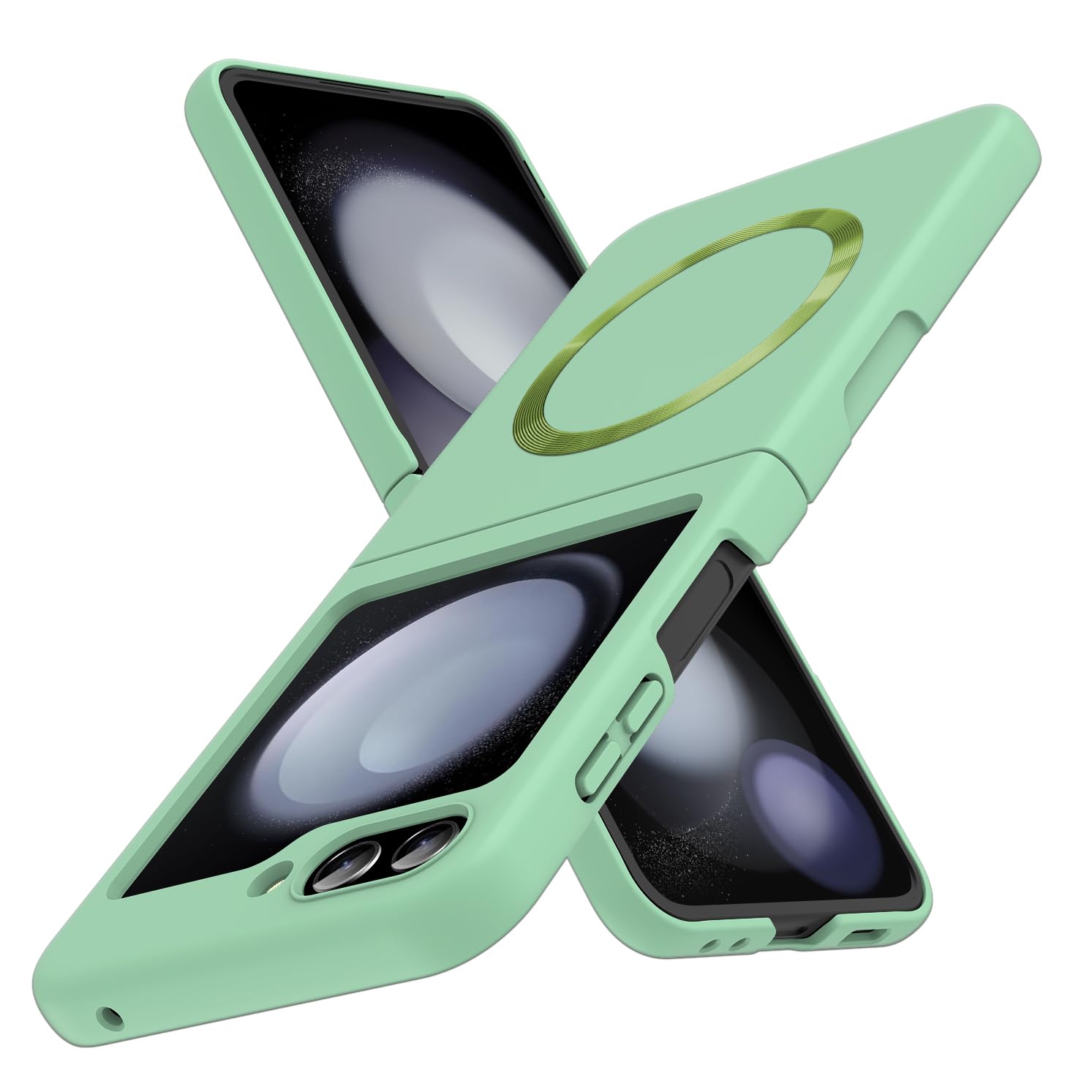 Samsung Galaxy Z Flip5 青緑色　本体 + ケース Amazon.co.jp: Galaxy Z Flip5用 ケース 耐衝撃 薄型 カバー