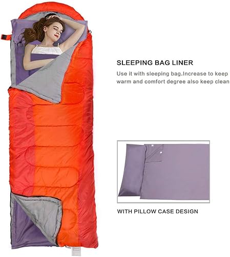 Miniatura 4 de Bolsa de dormir para viajes y campamento, ligera, compacta y portátil, ideal para viajes, hostales y campamentos