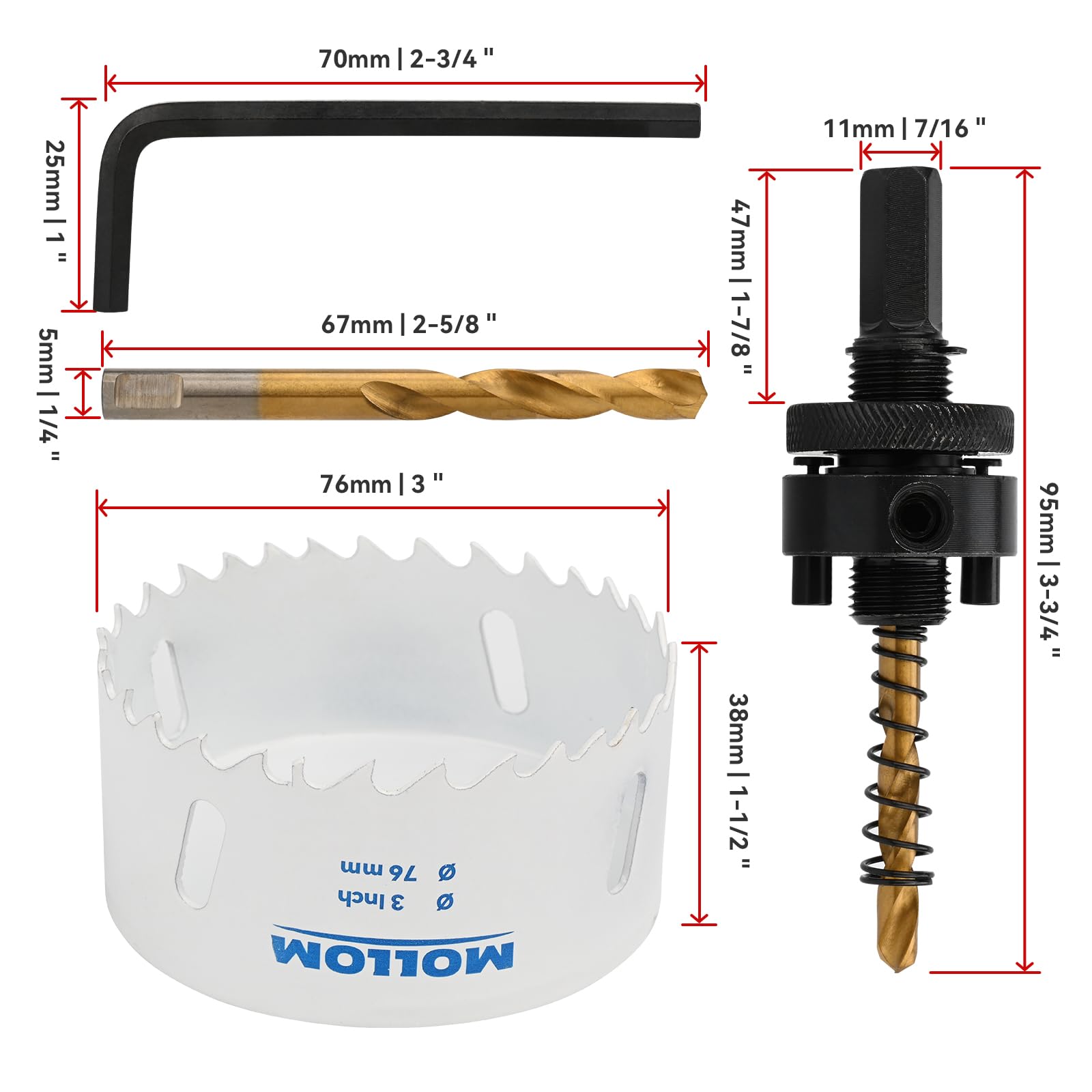 Mollom (76mm, White, 76mm | 3" - Image 2