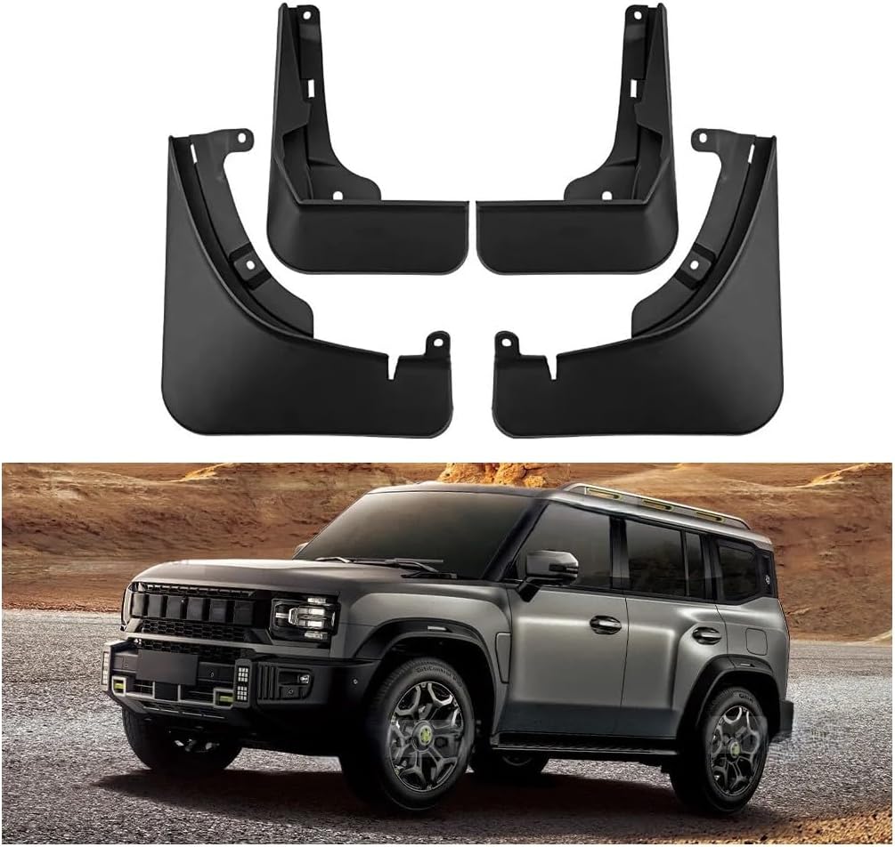 Premium 4 Mud Flaps, Mudguards Front and Rear Splash Guards, installation in 3 easy Steps, suitable for Jetour T2 2023 2024
