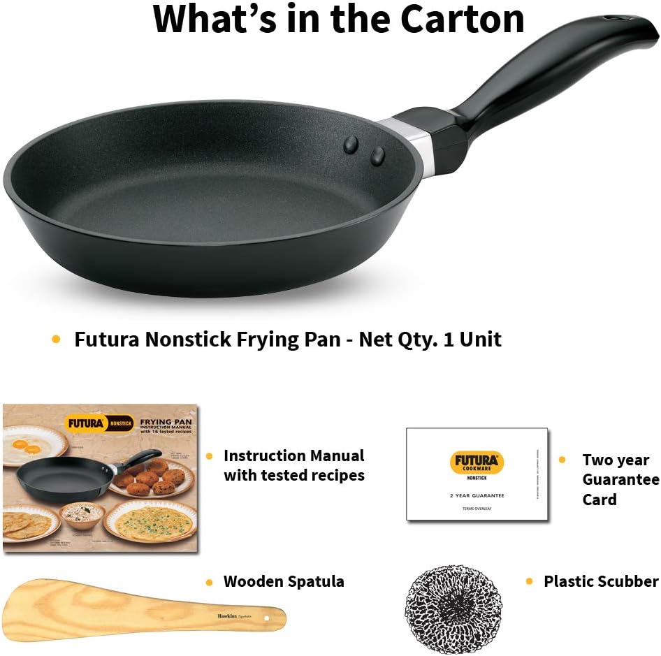 Hawkins Futura Non-Stick Frying Pan, 18cm Black