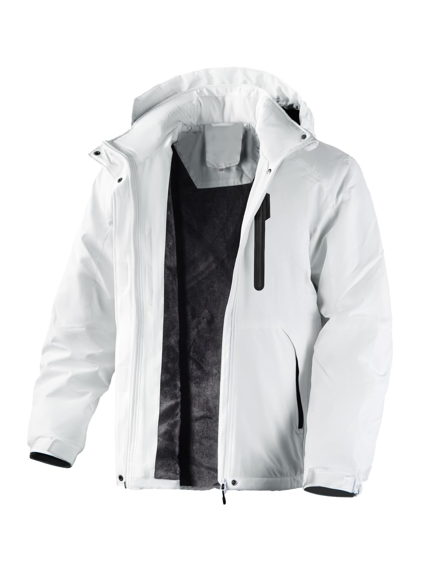Mens Winter Coats Water Resistant Warm Insulated Hooded Parka Jacket with Fleece Lined for Snow Ski